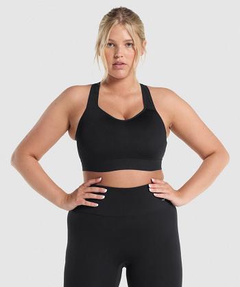 Sujetadores Deportivos Gymshark Ligeros High Support Mujer Negras | CO 2223AHK